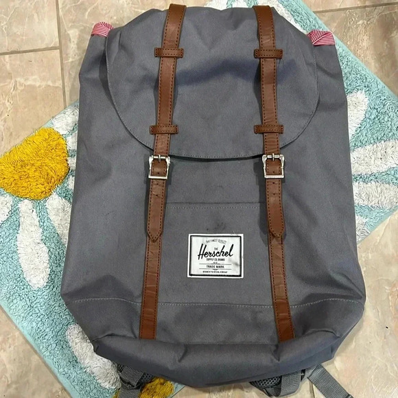 Herschel Supply Company Gray Backpack with Brown Accents - Picture 1 of 4